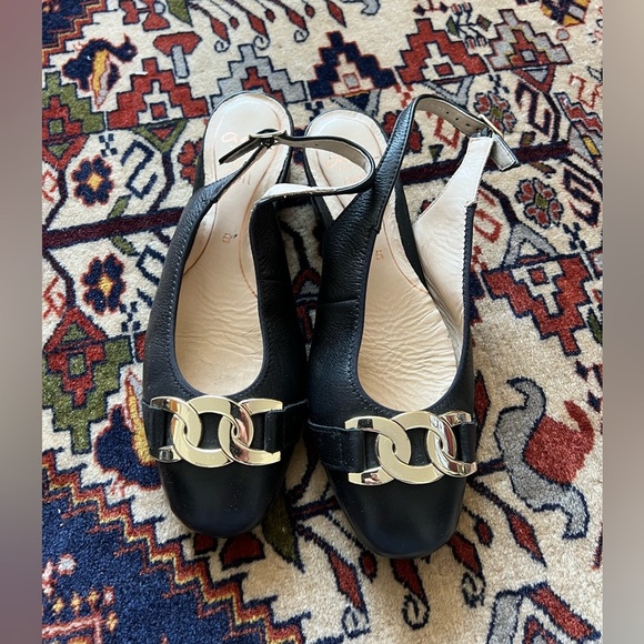 Ara Women's Gallant Slingback Black Leather, size UK 5 - Picture 2 of 6